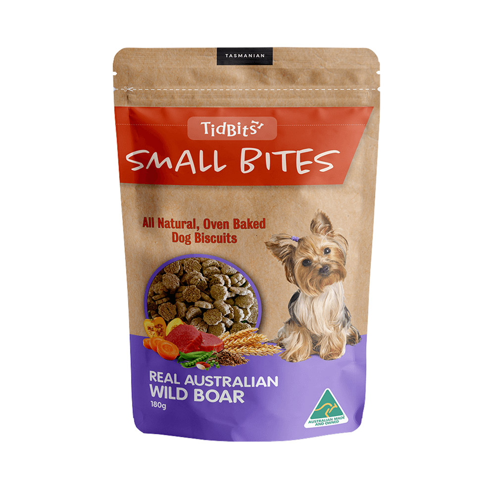 Tidbits Small Bites Wild Boar Biscuit Treats for Dogs