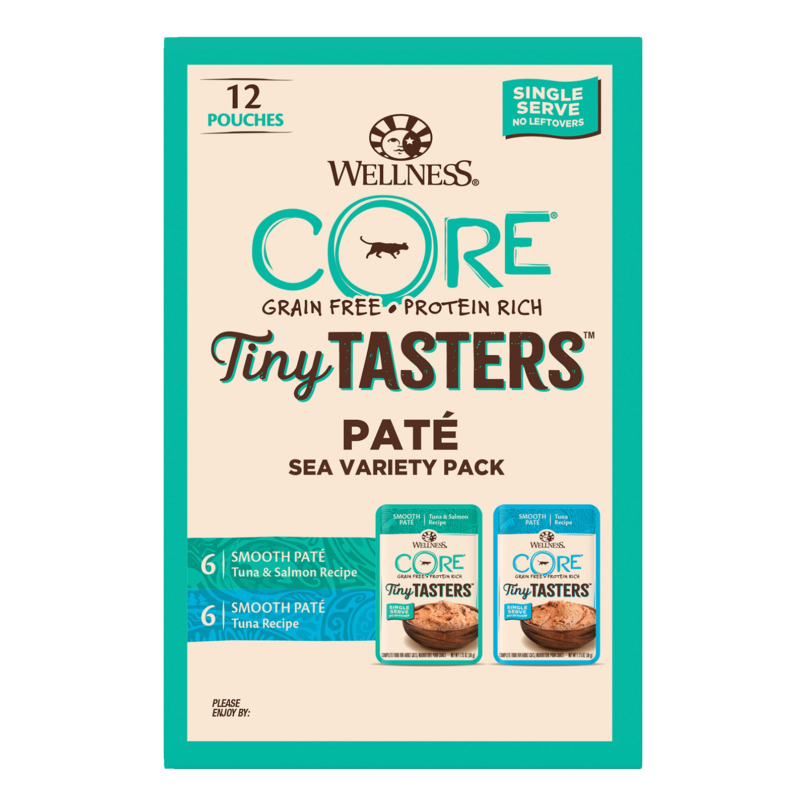 Wellness CORE Tiny Tasters Pate Seafood Variety Pack For Cats 50gm*12
