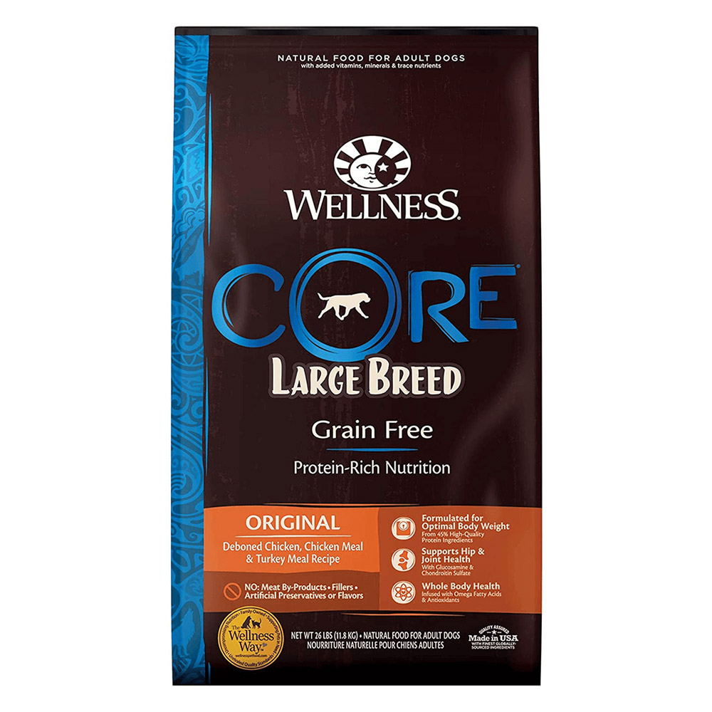 Wellness CORE Grain Free Large Breed Adult Formula Deboned Chicken, Chicken Meal & Turkey Meal Dry Dog