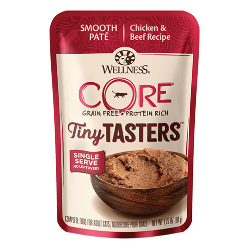 Wellness CORE Tiny Tasters Chicken & Beef Pate for Cats 50gm*12