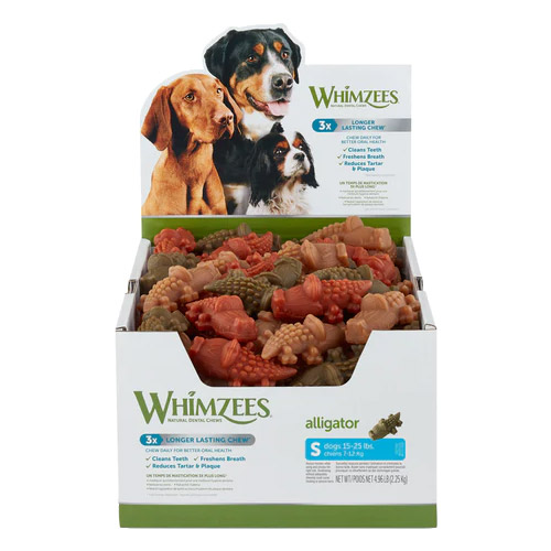 Whimzees Alligators Bulk Box for Dogs