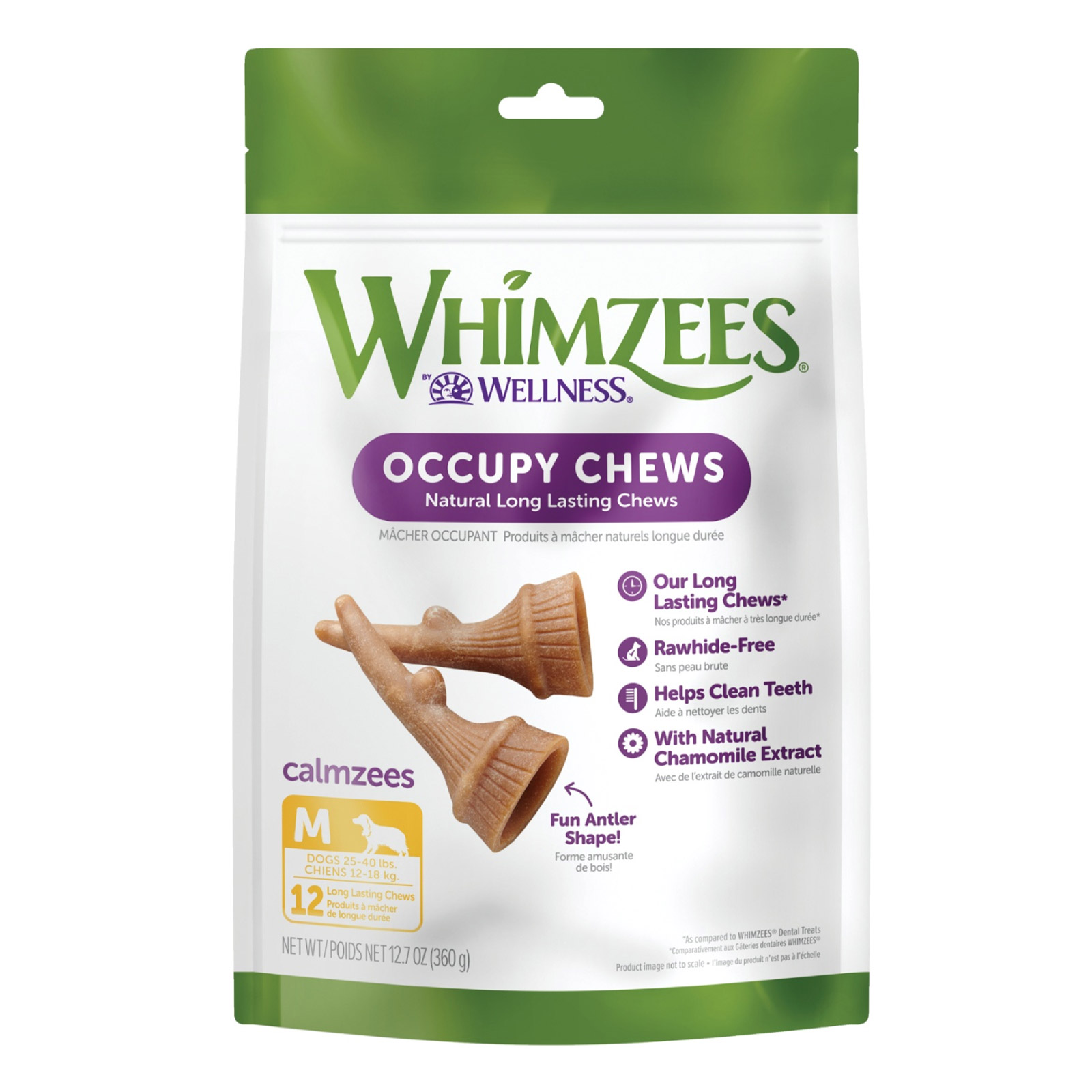 Whimzees Occupy Calmzees Antler Value Bag Dog Dental Treats Medium