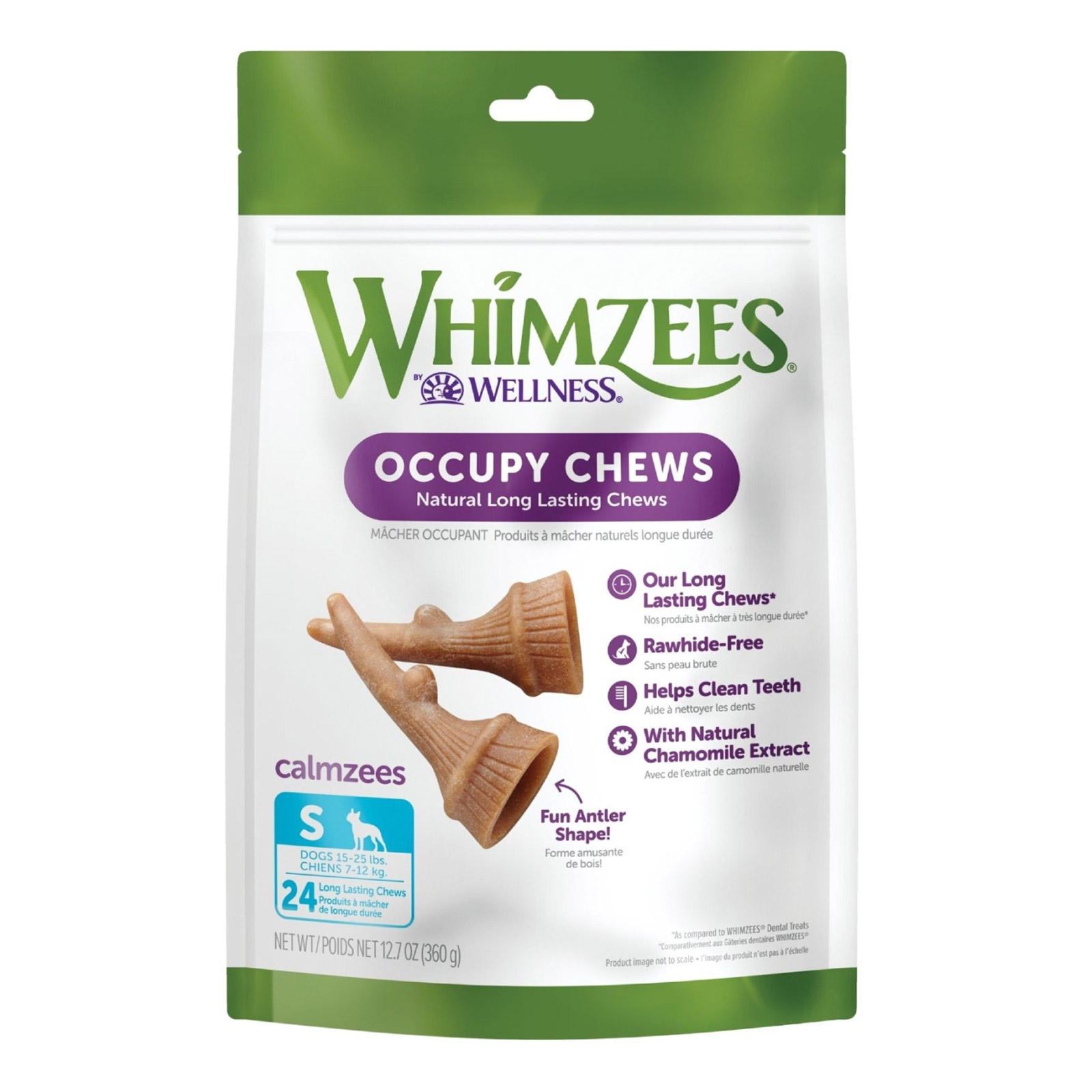 Whimzees Occupy Calmzees Antler Value Bag Dog Dental Treats Small