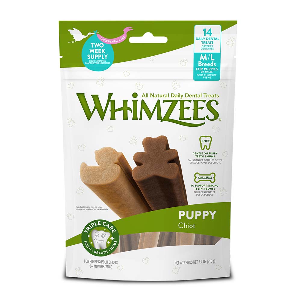 Whimzees Puppy Valuebag Dental Treats Medium/Large 14's for Dogs