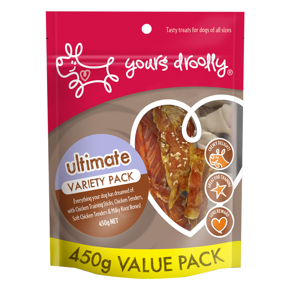 Yours Droolly Adult Variety Pack Dog Treats for Dogs