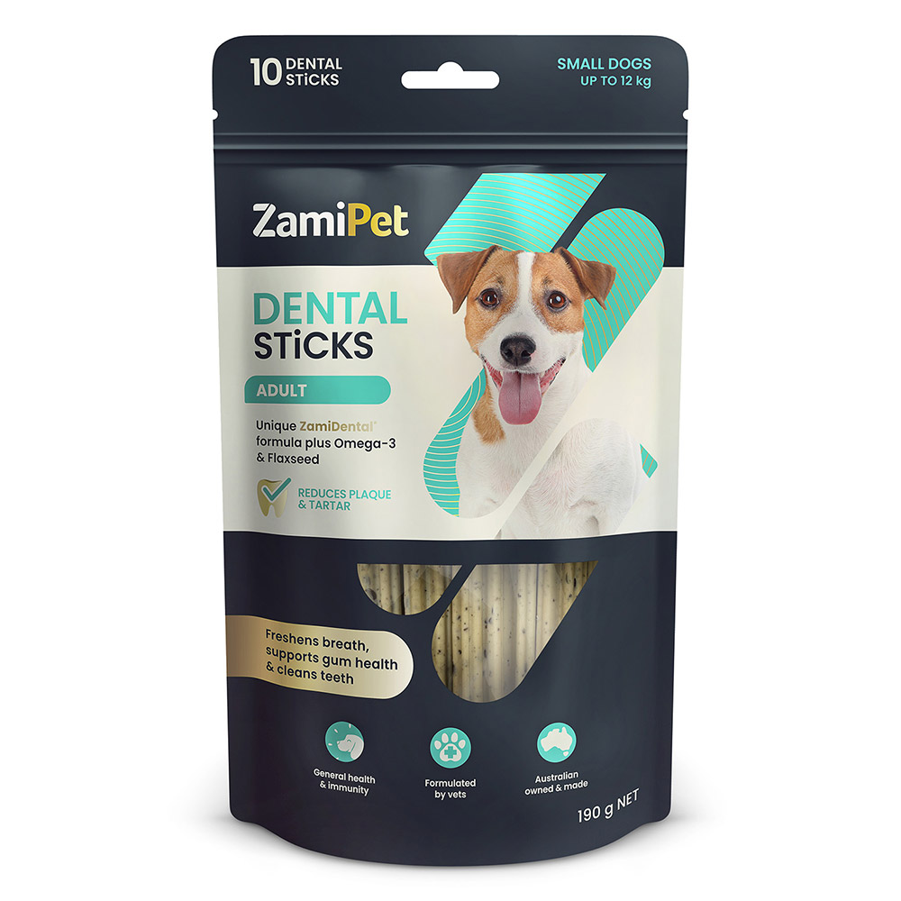 ZamiPet Dental Sticks Adult Dog Treats for Dogs