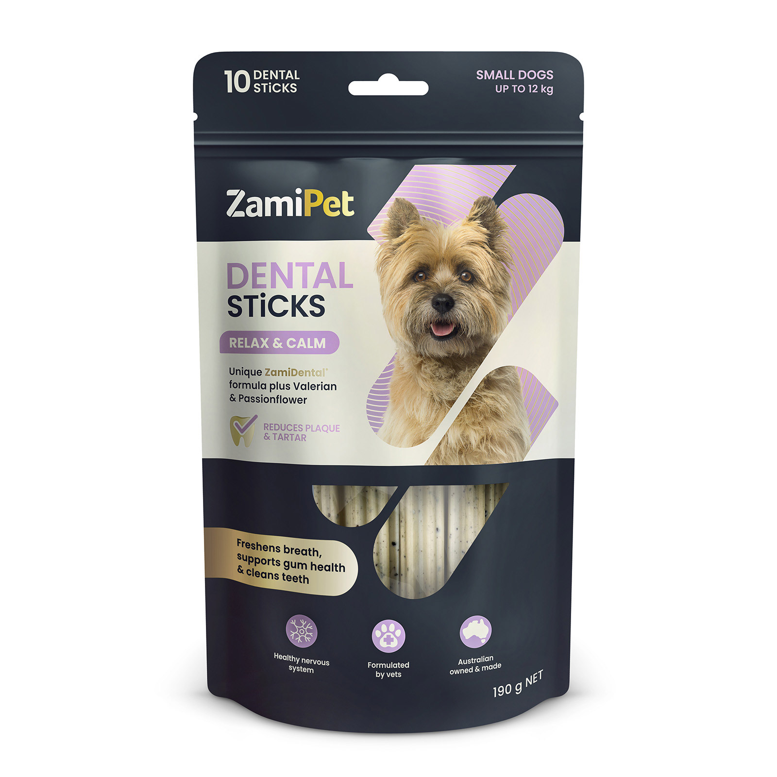 ZamiPet Dental Sticks Relax & Calm Dog Treats (Small Dogs Up To 12kg)