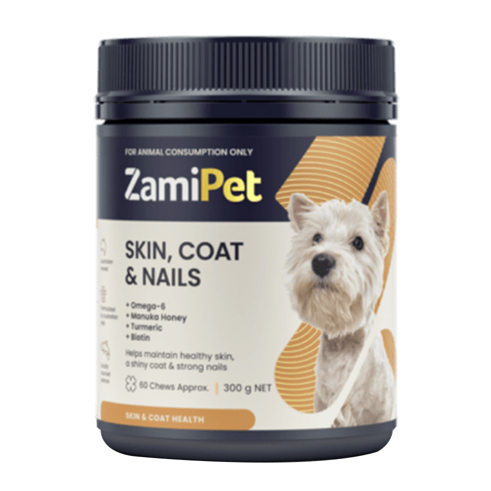 ZamiPet Skin, Coat & Nails Dog Chews for Dogs