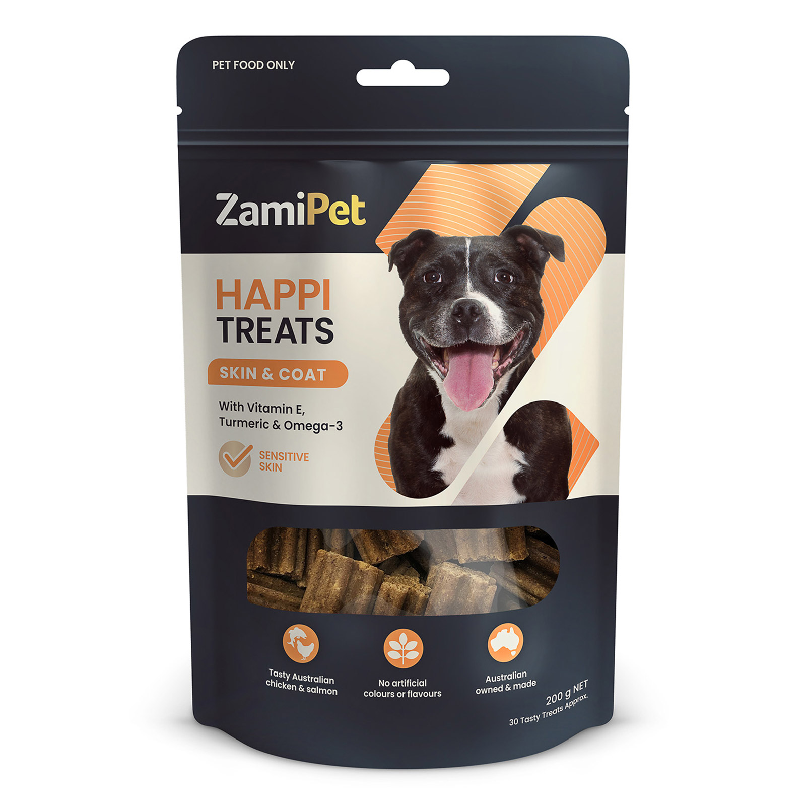 ZamiPet HappiTreats Skin & Coat Dog Chews for Dogs