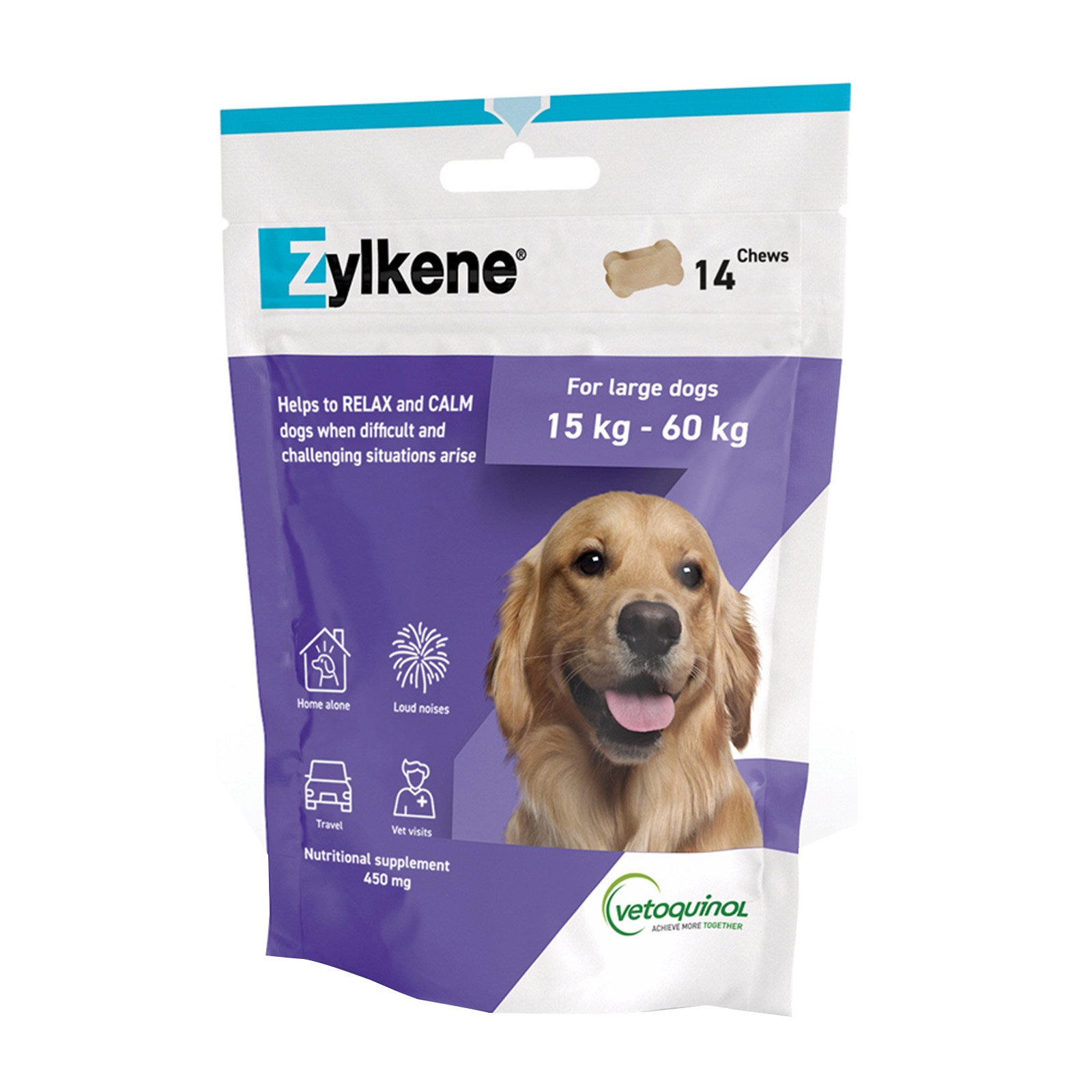 Zylkene Nutritional Supplement Calming Chews For Large Dogs 15-60kg 450mg