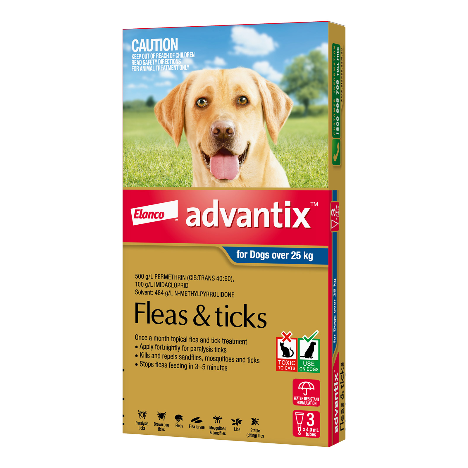Advantix For Extra Large Dogs Over 25Kg (Blue)