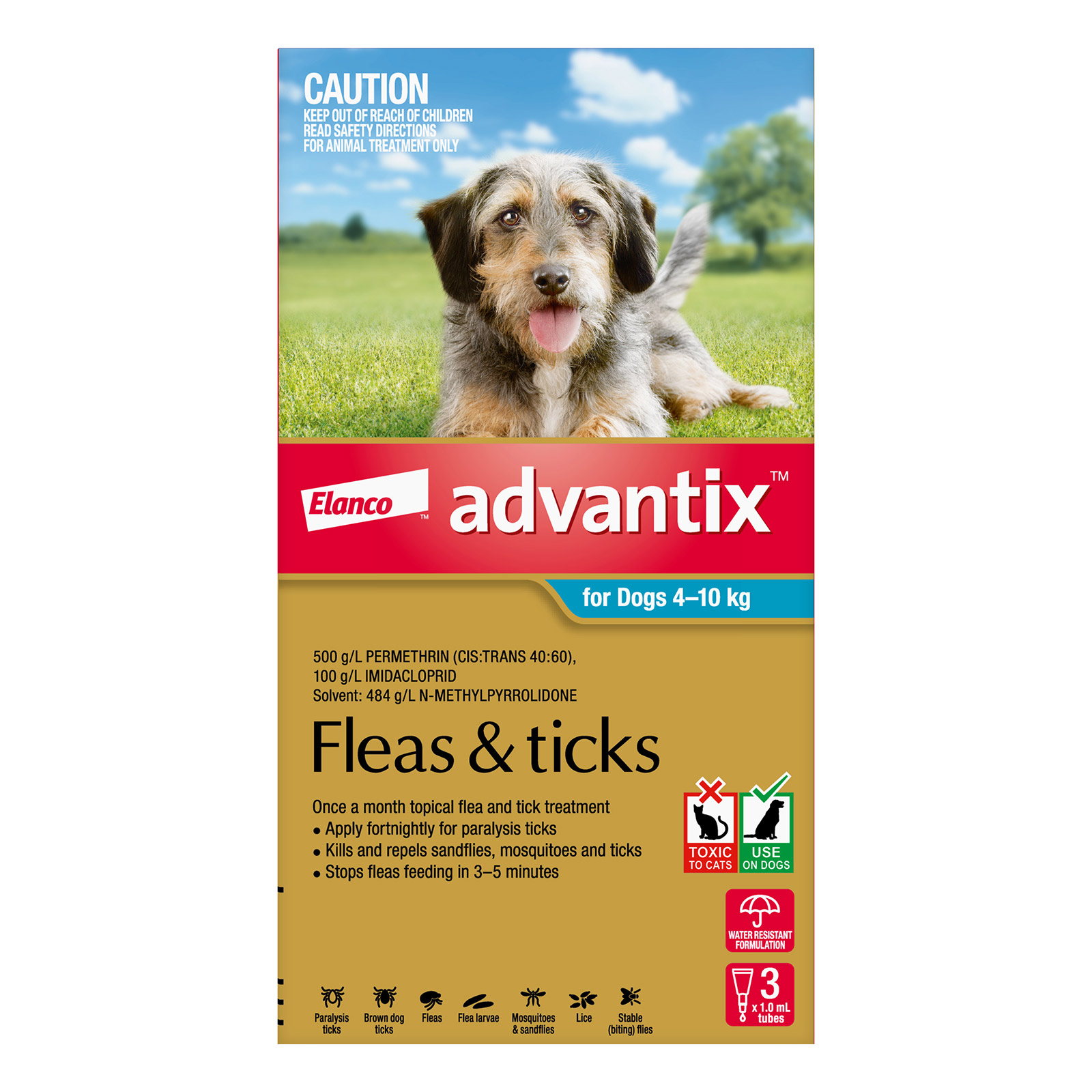 Advantix For Medium Dogs 4 To 10Kg (Aqua)