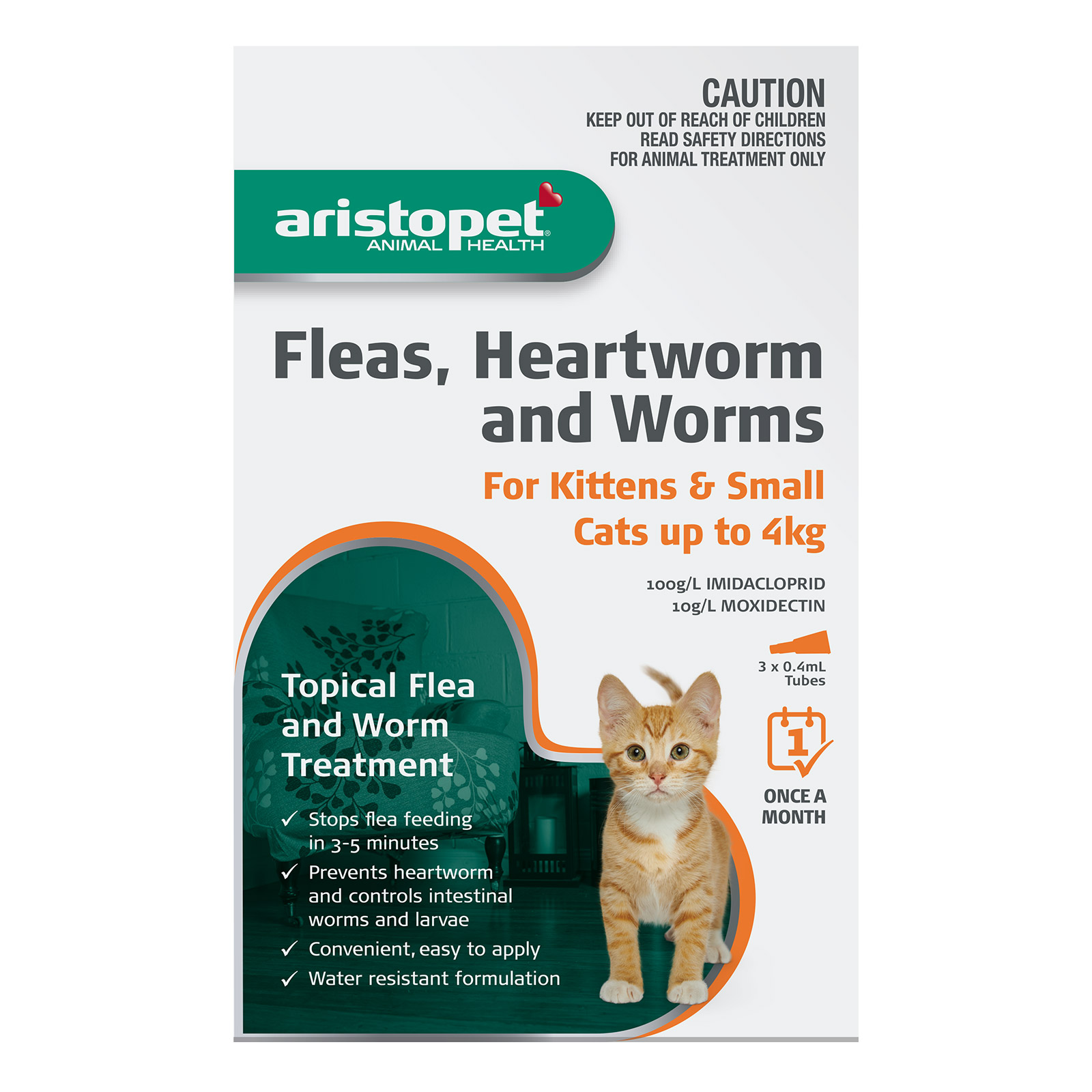 Aristopet Spot-on Treatment Kitten/Cat UPTO 4 KG