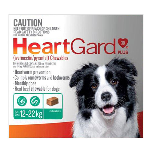 Heartgard Plus Chewables For Medium Dogs 12 To 22 Kg (Green)