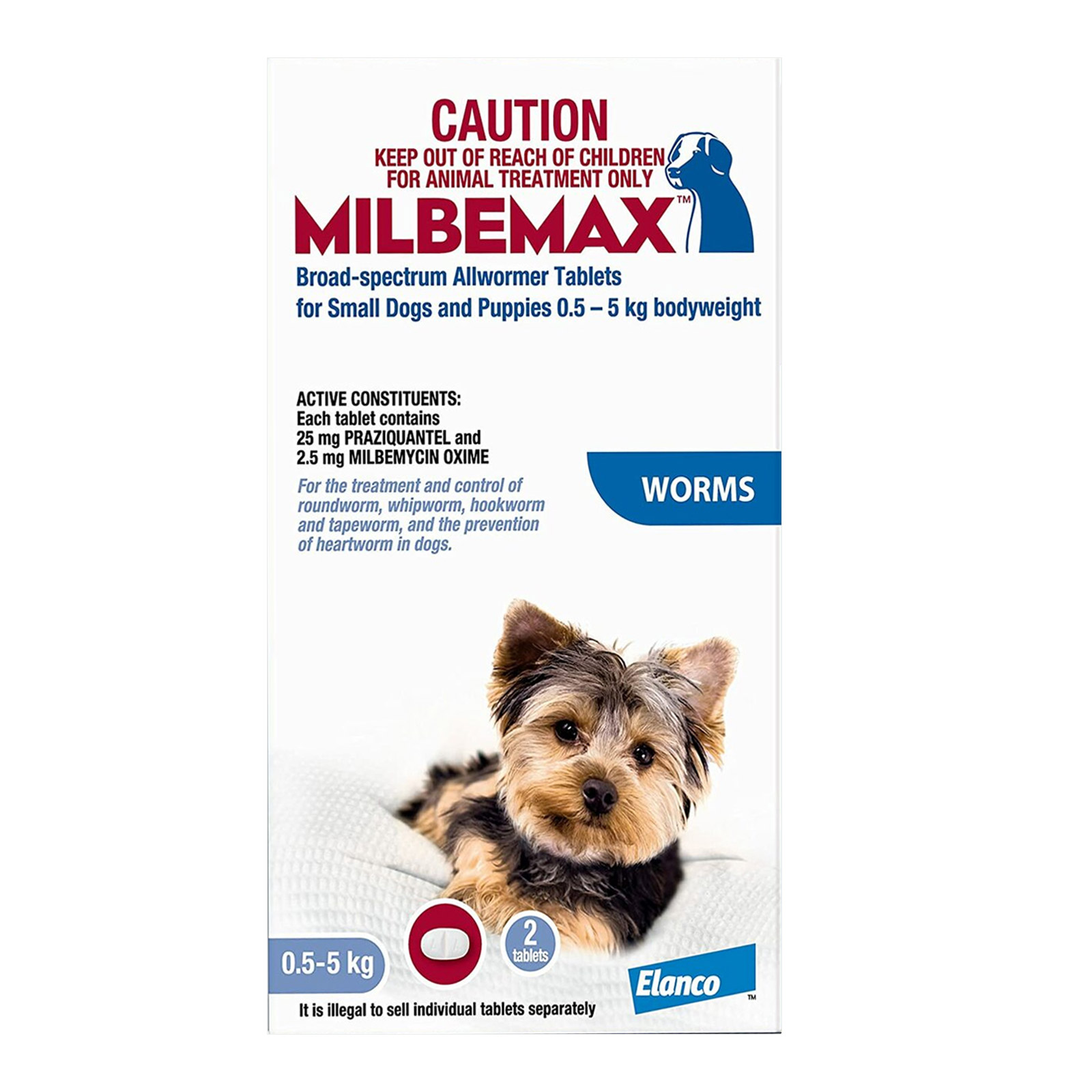Milbemax Allwormer Tablets For Small Dogs 0.5 To 5 Kg