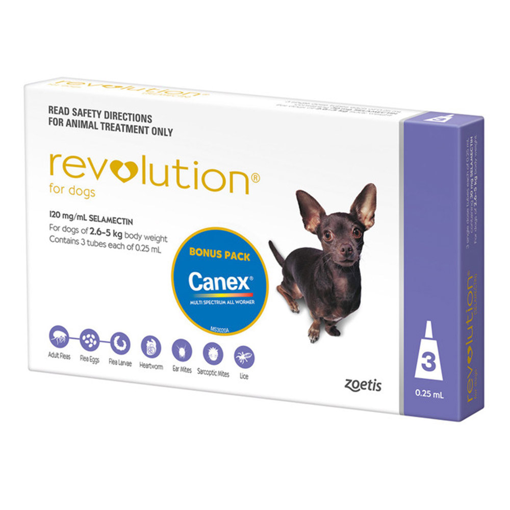 Revolution For Very Small Dogs 2.6 To 5Kg (Purple)