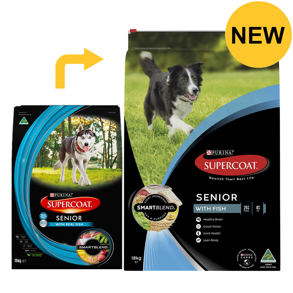 Supercoat SmartBlend With Fish Senior Dry Dog Food for Food