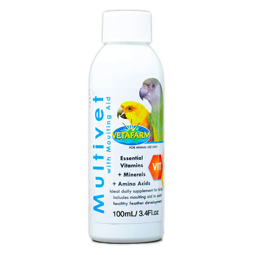 Vetafarm Multivet Liquid with Moulting Aid for Birds 100 ml